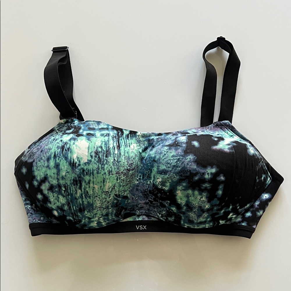 VSX Women's Black and Teal Sports Bra